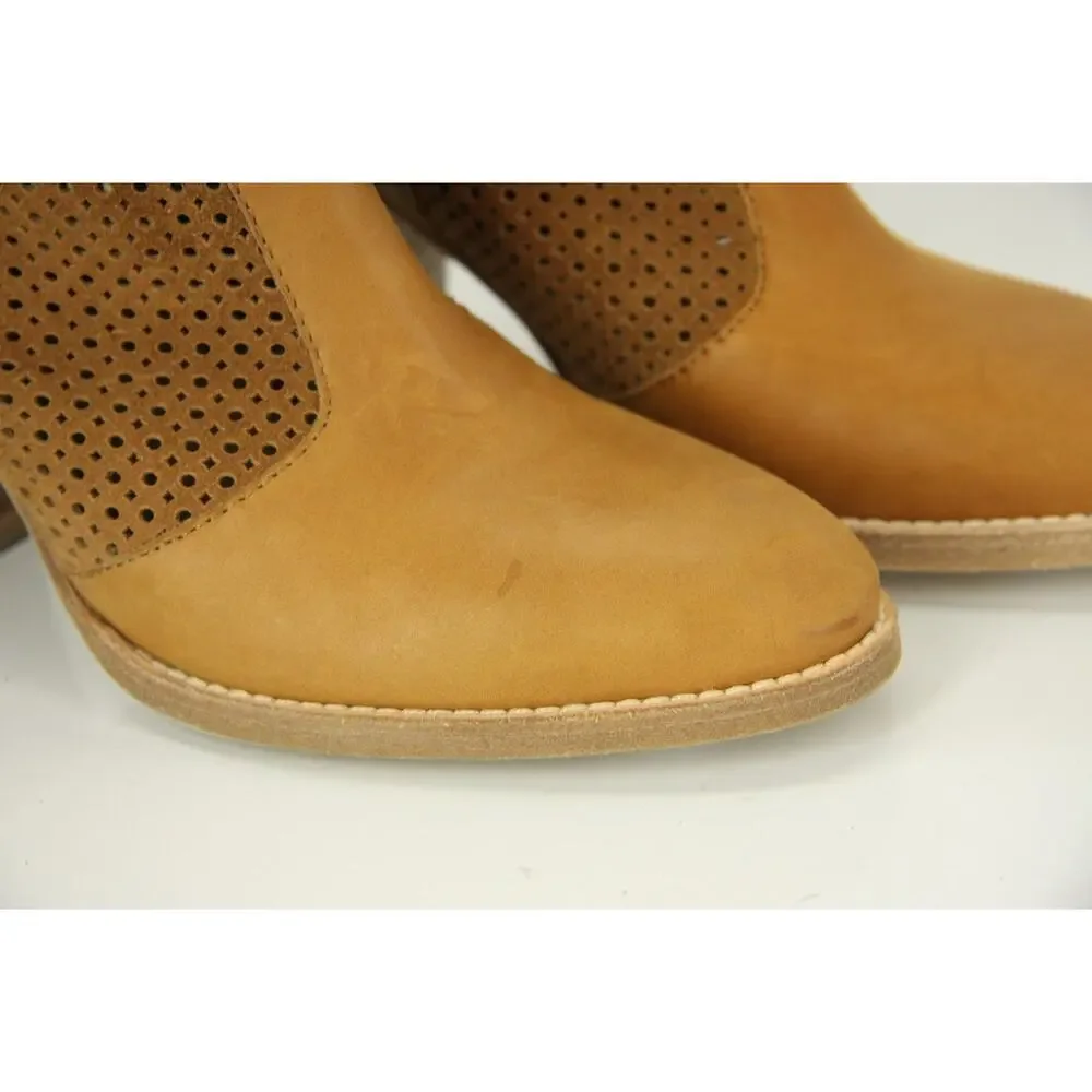 Aquatalia by Marvin K Brown Suede Fawn Ankle Boots Size 6.5 NIB Women's $495 Sz